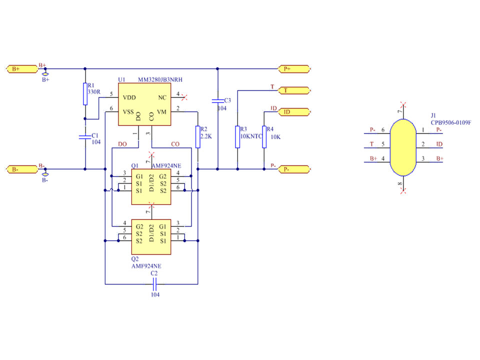 1串4.5A單節(jié)鋰電池保護(hù)板方案