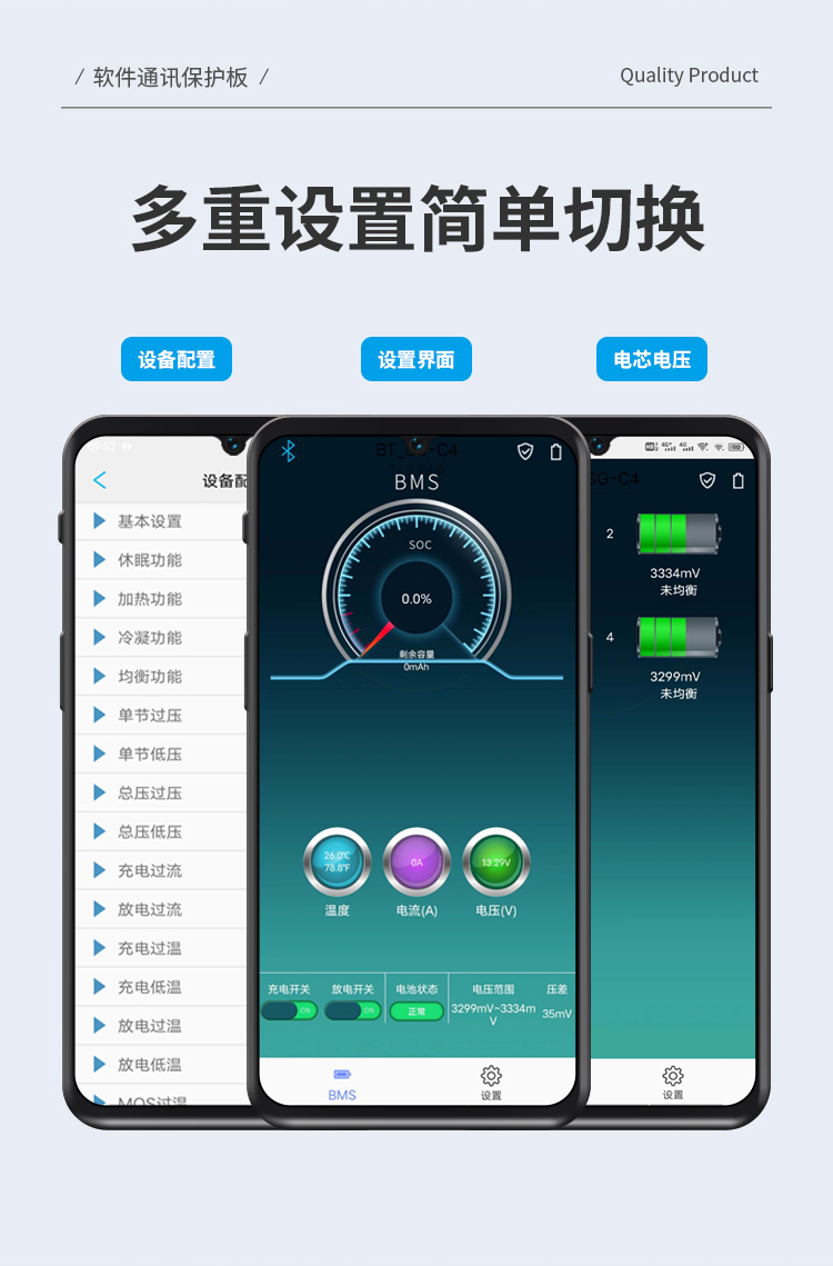 HS-039V3 6-16串100A電量顯示保護板(圖1)
