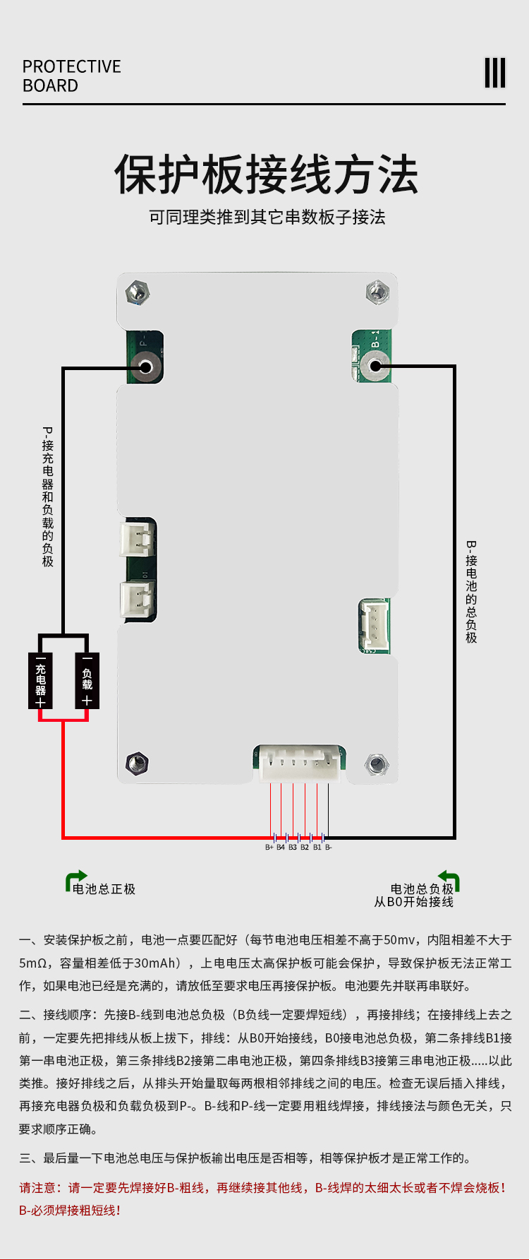 HS-C034 5串10A通訊BMS電池保護板(圖2)